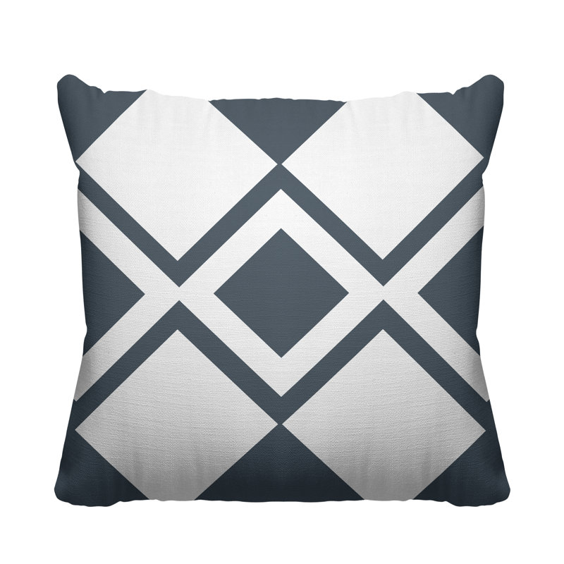 Coussin décoratif intérieur / extérieur Halsey Loop, L 15 po x H 15 po, Gris