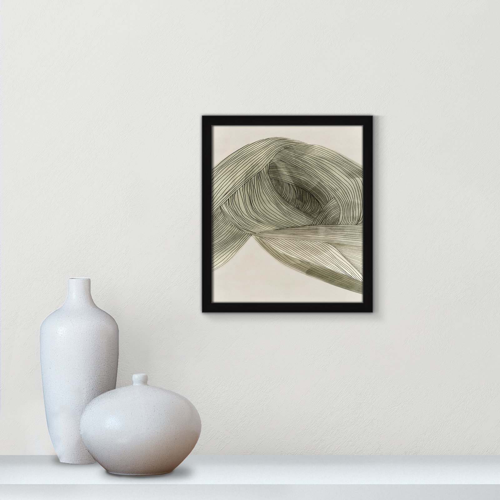 Arnell "Dreaming in Pastel I" Painting, 15" H x 13" W x 0.75" D, Satin Black