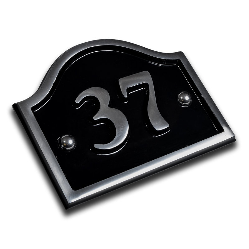 Jaclynn 11.5cm H Reflective Metal House Number, 37