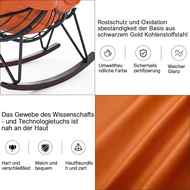 Aguilera Metal and Solid Wood, Orange