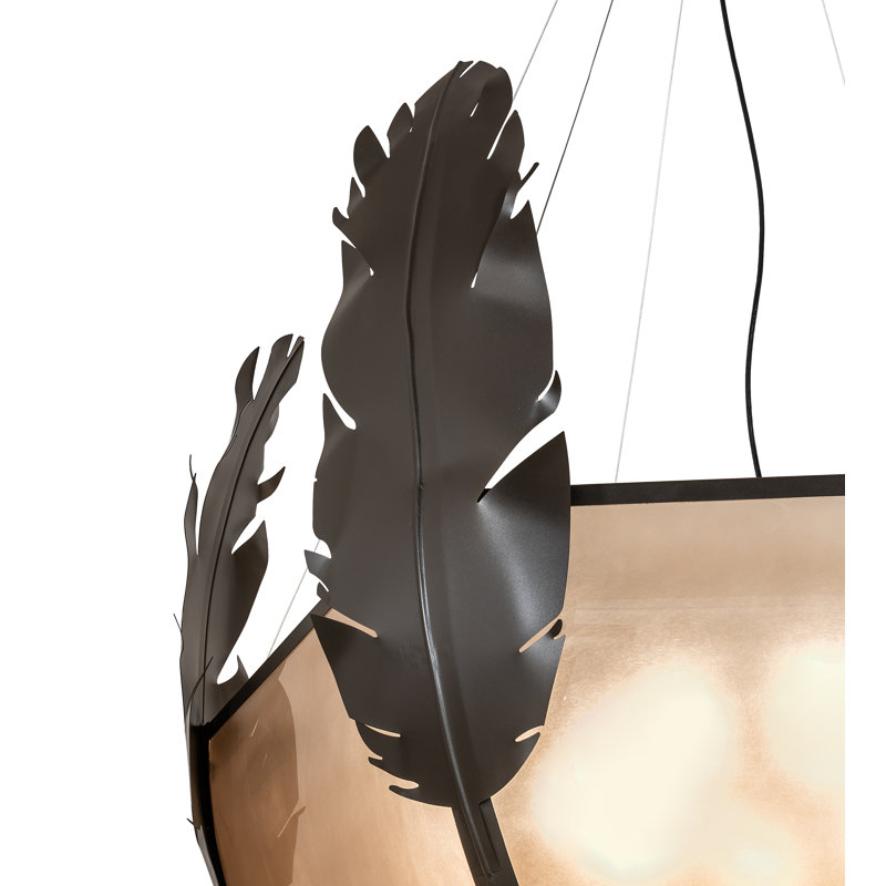48" Wide Feather Pendant