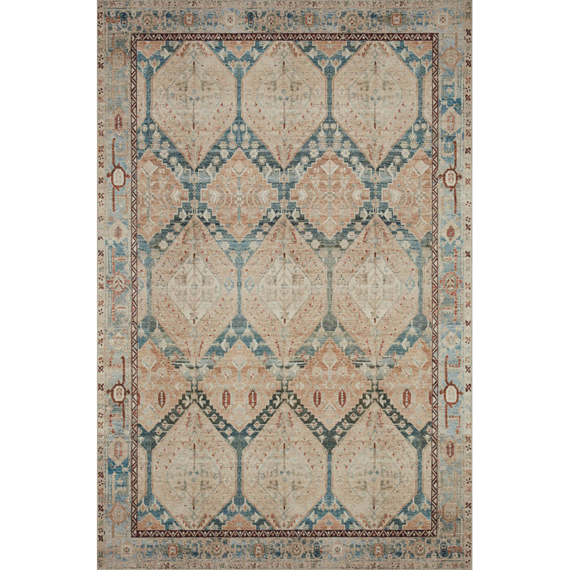 Magnolia Home by Joanna Gaines x Loloi Lenna Denim / Sand Area Rug, Rectangle 3'6" x 5'6"