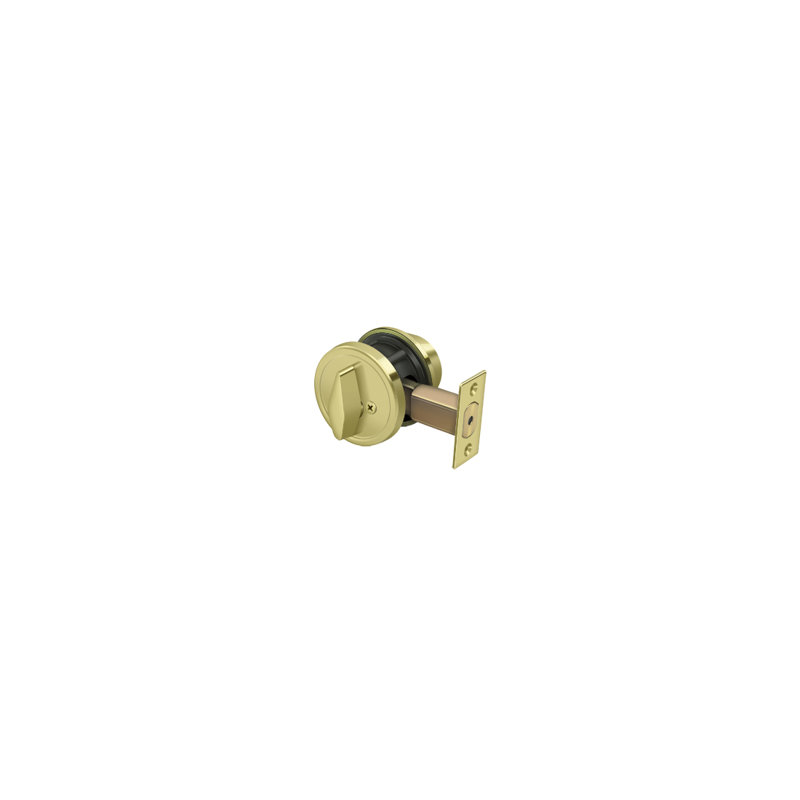 Deltana CL200LA-3 Single Deadbolt GR2 w/ 2-3/4" Backset in Polished Brass