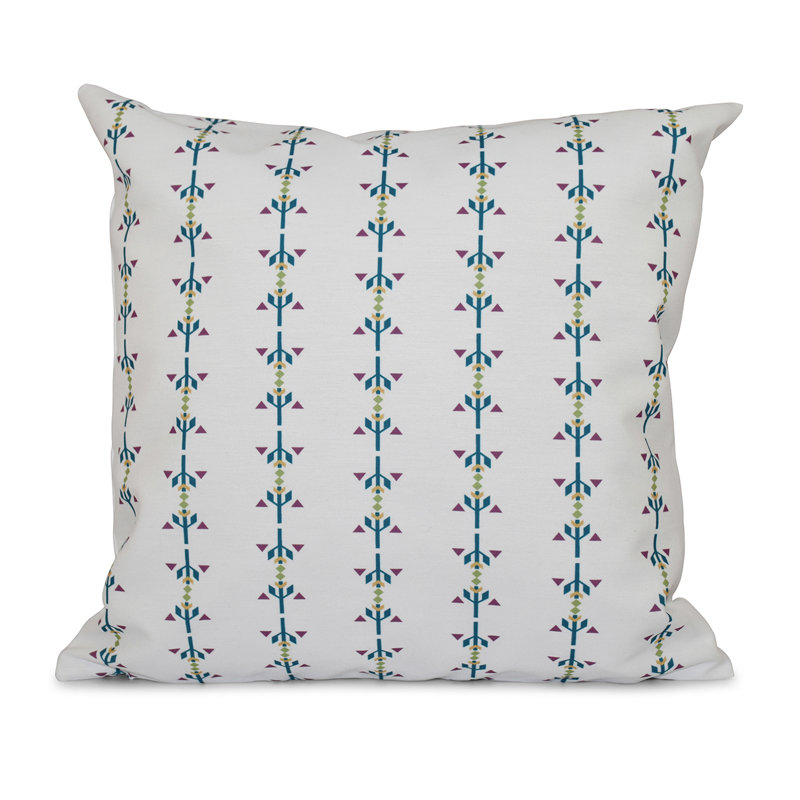Coussin Happy Hippy, 18 po x 18 po, Bleu sarcelle
