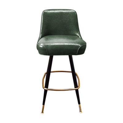Nail Head Tufted Swivel Bar Stool