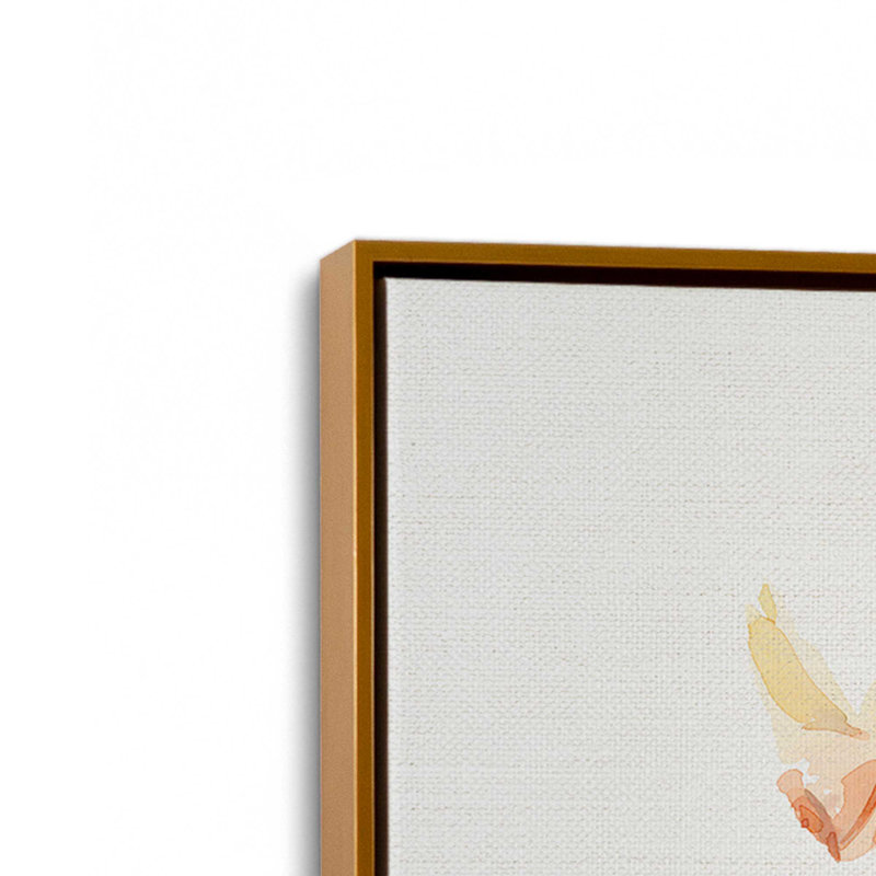 «Spring Celebration III» par Katrina Pete, reproduction d'art sur toile, H 12 po x l 12 po, Doré, Floater Frame