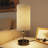 Table Lamp for Bedroom with AC Outlet and USB Ports,3 Color Tempreture Pull Chain Control 15" Beige Shade Bedside Lamp for Bedroom,Living Room,Bulbs Included-1377755993