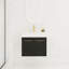 Meuble-lavabo de salle de bain avec lavabo - 24 po, lavabo en résine épaisse, charnières à fermeture en douceur, leurre châtaignier noir 24 po, désirs modernes, fermeture minimalement observable