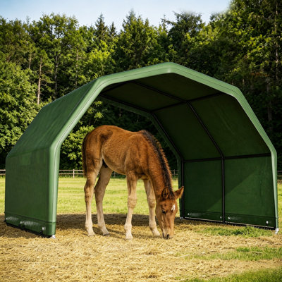 Abri portatif pour chevaux, abri à l'épreuve des rayons UV résistant aux intempéries pour chevaux, chèvres et petits animaux