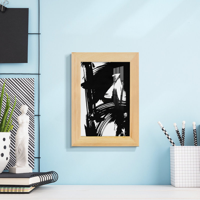 Gelo Black Bamboo II, reproduction encadrée sur papier, H 6 po x l 4 po x P 1 po, Naturel