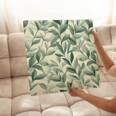 «Botanical Green Plant Leaves VII Cottage», reproduction d'art non encadrée
