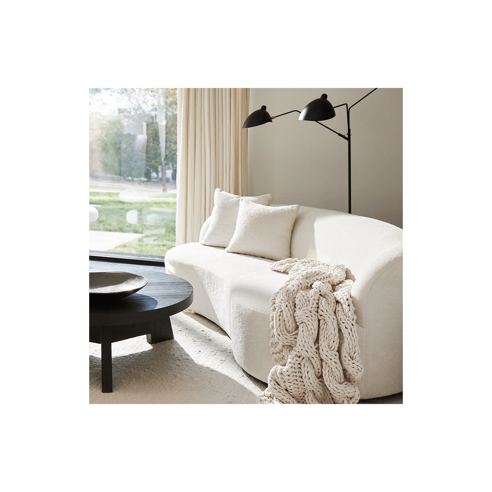 Elle 89" Upholstered Sofa