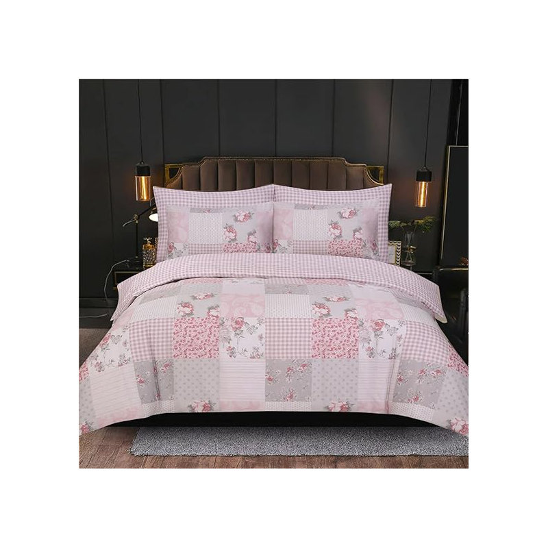 Anderss Microfiber, Polyester Floral Duvet Cover Set with Pillowcases, Super King - 2 Pillowcases