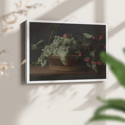Motif floral rétro - CXVII - reproduction encadrée