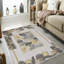 Tapis tissé élégant (4 x 6 pieds), 100% polyester, d'une hauteur de poils de 0,3 po | Pois antibactérien antidérapant en PVC | Lavable à la machine, impression numérique en 3D | Parfait pour le salon, la chambre à coucher et le bureau