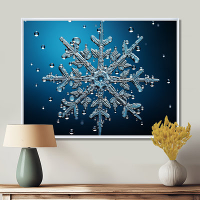 Décoration de flocon de neige bleu II - paysage d'hiver