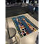 Tapis décoratif multicolore à motif de girafes bleues-1378749771