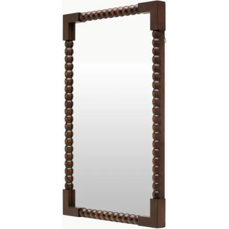 Miroir Galey Alix x Livabliss Lizzie, Dark Brown Wood, 46" H x 34" W