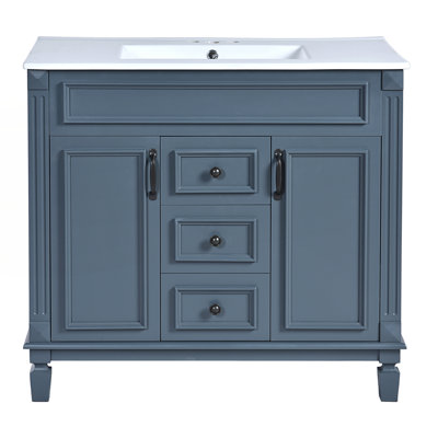Armoire de rangement moderne avec 2 portes à fermeture douce et 2 tiroirs
