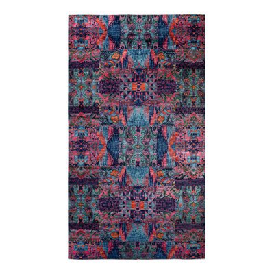 One-of-a-Kind 17' 6" X 9' 10" 2010s Wool Area Rug in Blue