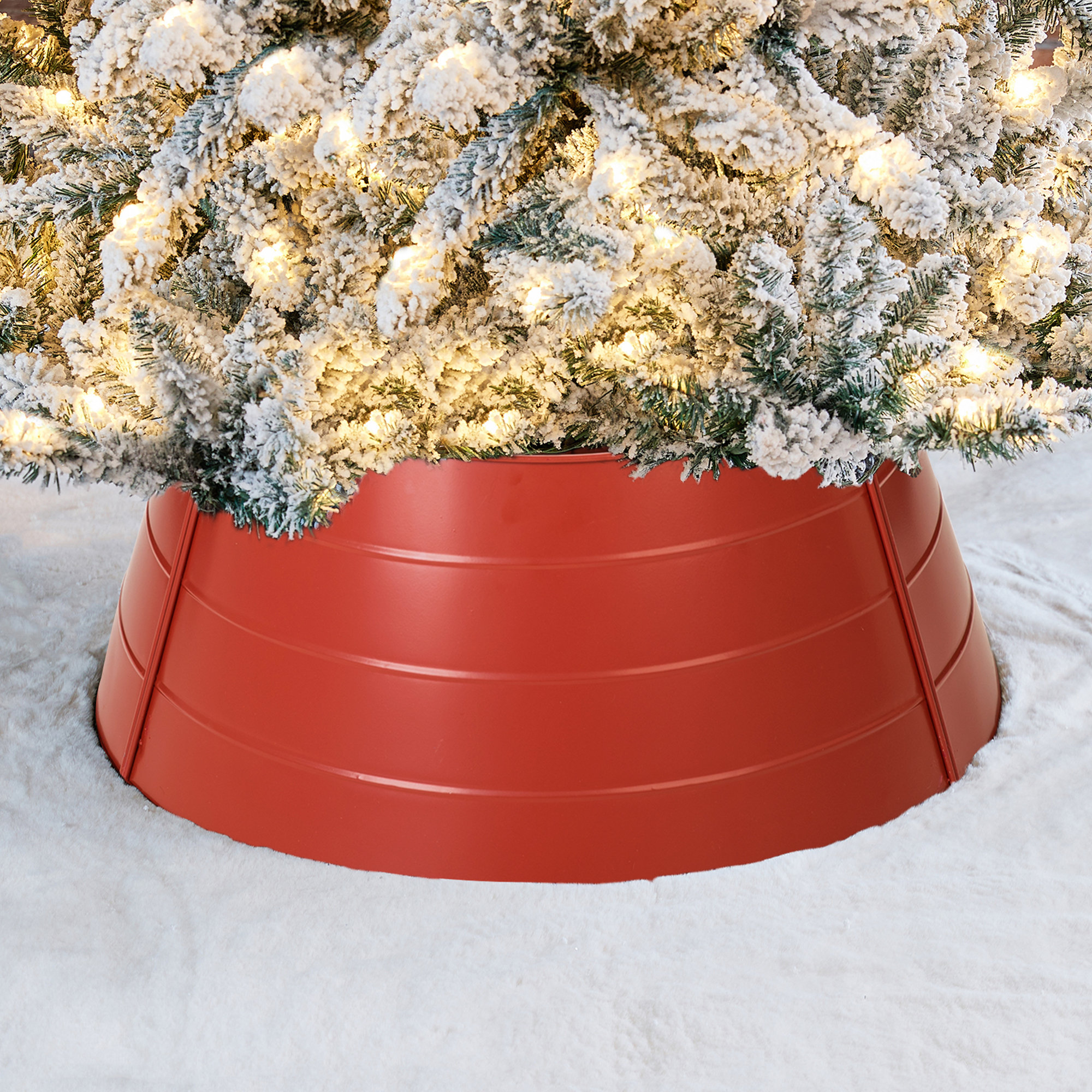 Metal Tree Collar, Red