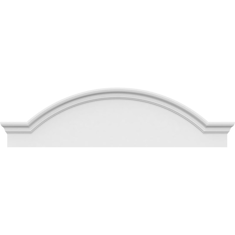 Arche de segment avec fronton en PVC de qualité architecturale Flankers, H 13 1/2 po x l 50 po x P 2 1/2 po
