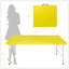 Table pliante portative jaune 4 pi 4 po poids pliable intérieur et extérieur 135 kg