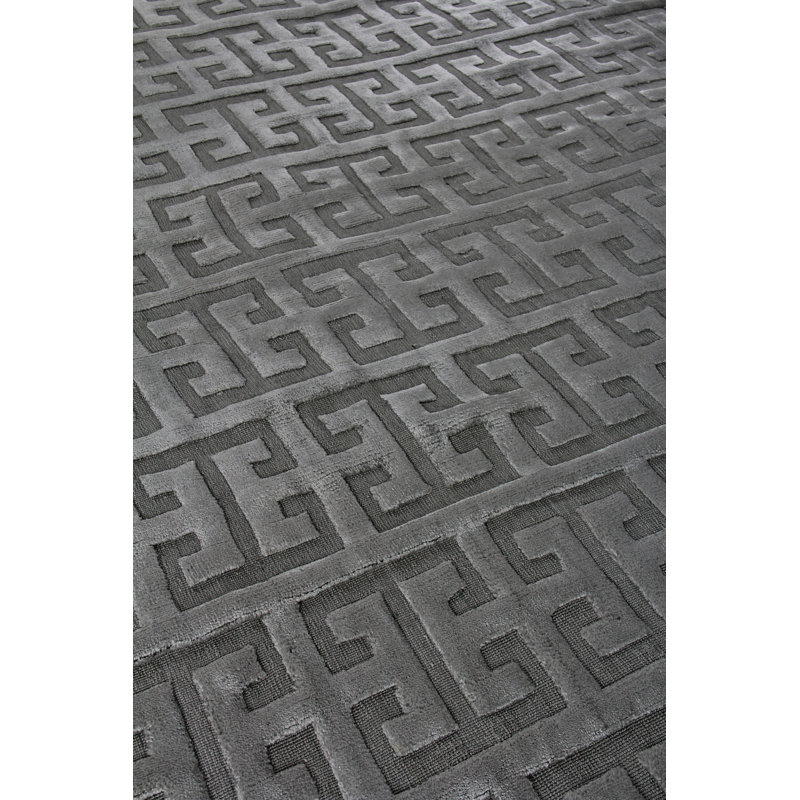 Kingsley Geometric Area Rug in Aqua, Rectangle 8' x 10'