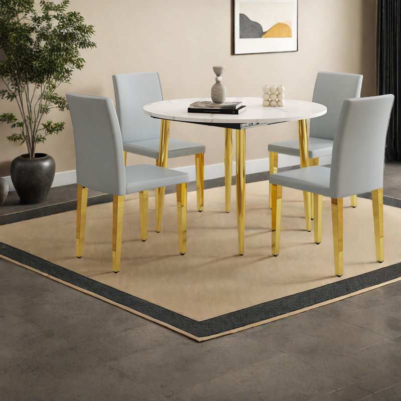 Extendable Dining Table Sets(must Include Both Table And Chair), Mdf Modern Home