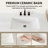 60" Fully Assembled Double Bathroom Vanity with Engineered Marble Top, White-123126445