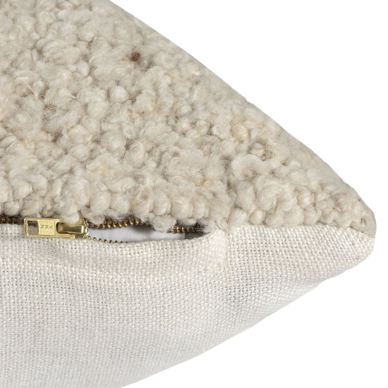 Coussin Farmhouse, polyester, Beige / ivoire abstrait