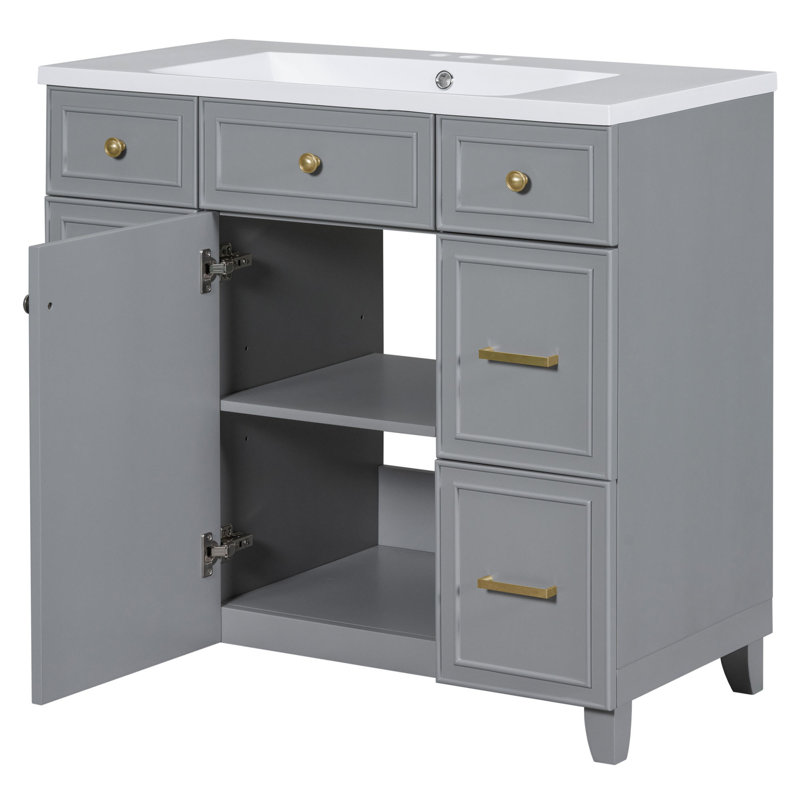 Meuble-lavabo simple 36 po avec plateau Zier