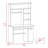 Compu 180 Hutch Desk, Multiple Shelves, Retractable Keyboard Tray, CPU Door Panel, One Drawer