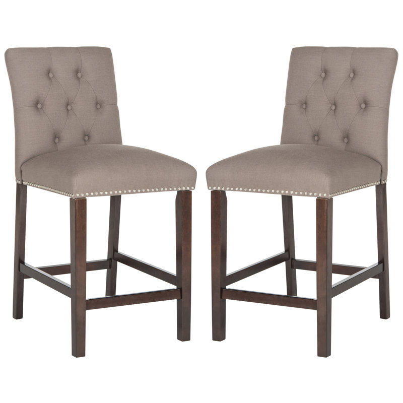 Tabouret de bar et de comptoir McLoud, Taupe foncé, Tabouret de comptoir (siège d'une hauteur de 27,5