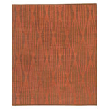 Wool Geometric Area Rug in Orange
