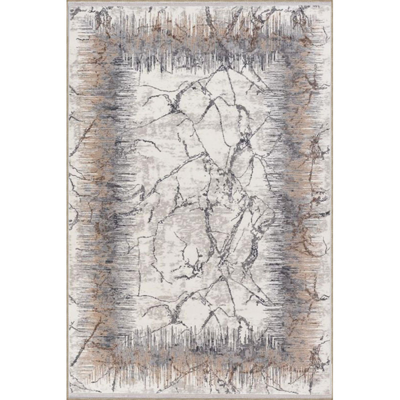 Geometric Patterned Woven Base Washable Rug, Runner 2'6" x 6'7" Rug Pad Included