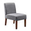 Dazzling Fabric Accent Chair With Round Wood Table For Office Grey (2) Desk, Bedroom/home Office/corner Decorative