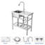 Lavabo autoportant commercial avec robinet