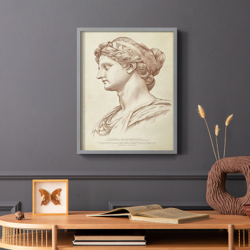 WXEN Series WOMEN Series - reproduction encadrée de qualité supérieure - prête à être accrochée - aucun clou requis, Gris
