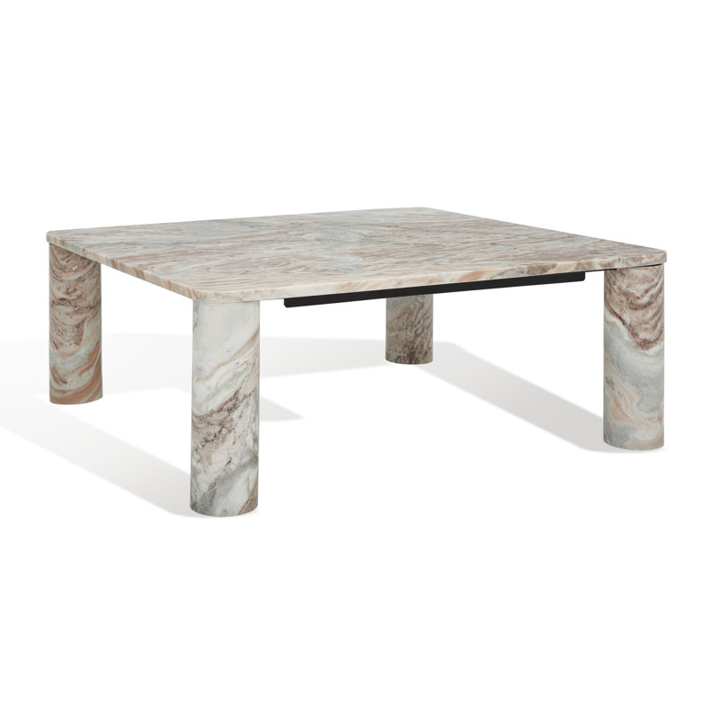 Table basse Enid, Blanc / brun