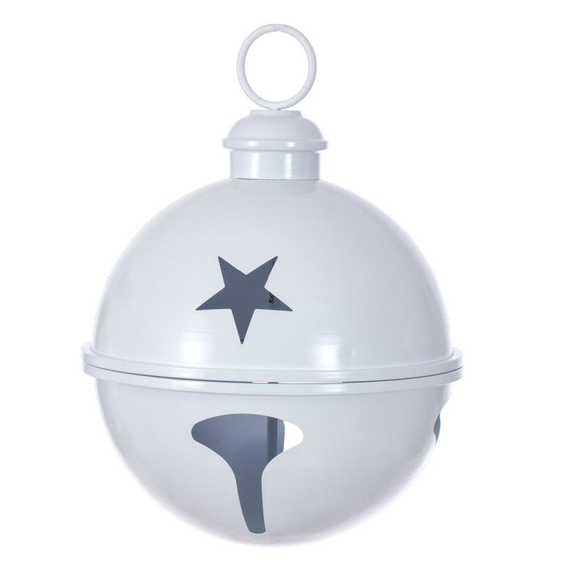 Ornement en forme de cloche., blanc, H 14 po x l 14 po x P 14 po