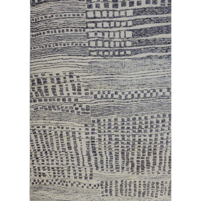 Moroccan Area Rug in Natural/Charcoal