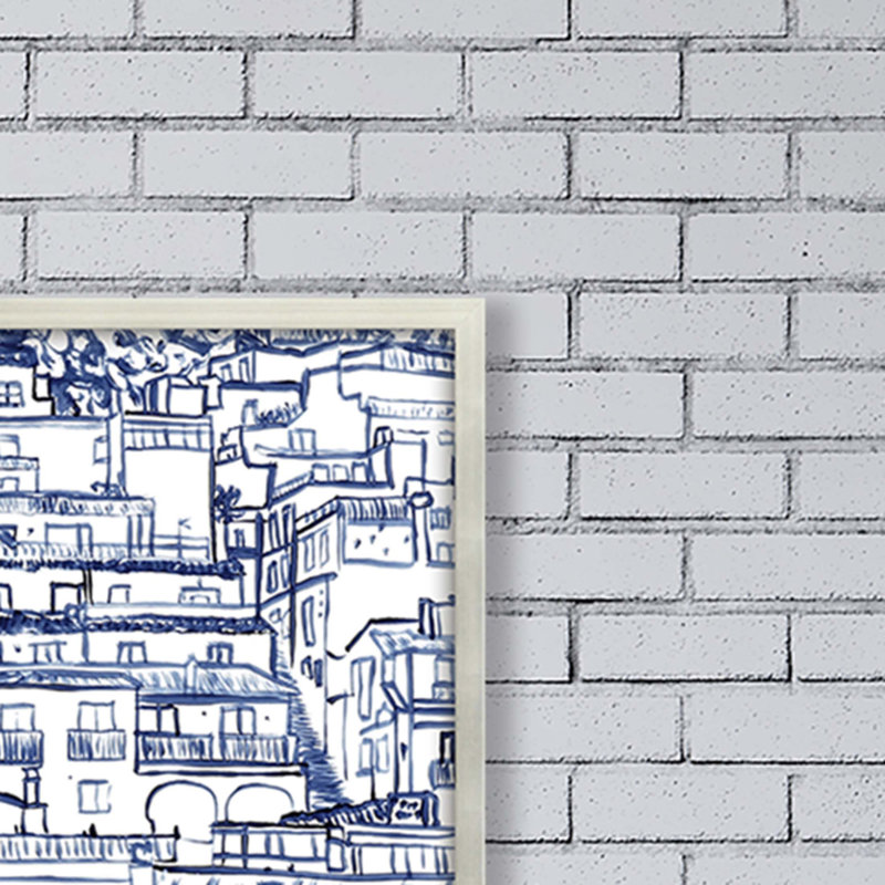 Mijas Silver Framed Print Wall Art
