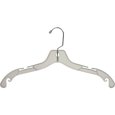 Rebrilliant Sturdy Clear Plastic Top Hanger (Set of 100)