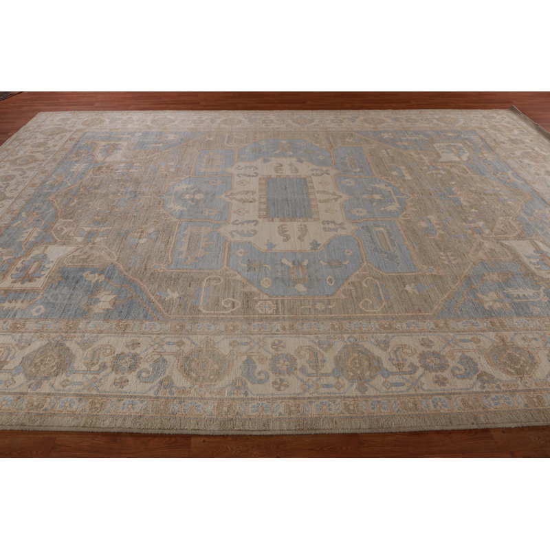 Vegetable Dye Oushak Turkish Large Rug 10x14
