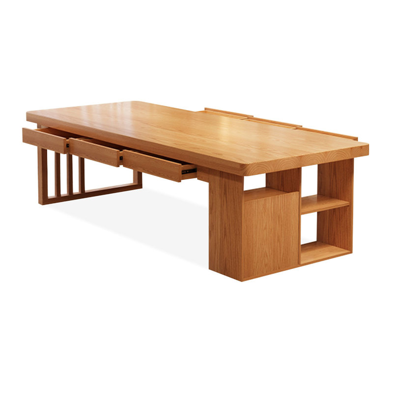 Bureaux rectangulaires en bois massif, H 29,53 po x l 94,49 po x P 35,43 po