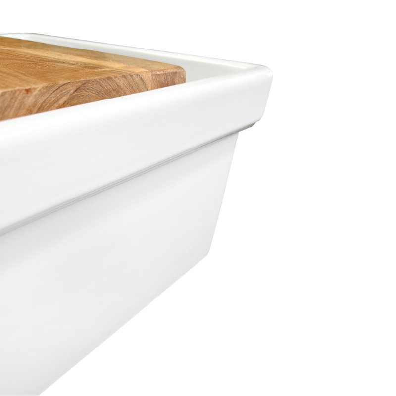 Pranav 33'' L Farmhouse / Apron Double Bowl Kitchen Sink