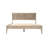 Averin Queen Size Modern Solid Wood Platform Bed Frame, AVB-43-Q, with Geometric Headboard, Driftwood Beige, No Box Spring Needed-308205094-308205093