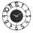 Stylish Decorative Metal Wall Clock, Black, 19.7 inches Diameter | 100% Metal Construction, Thickness: 0.06 inches | Silent Mechanism, Requires 1 AA Battery (Not Included) | Perfect for Home, Office & Modern Decor