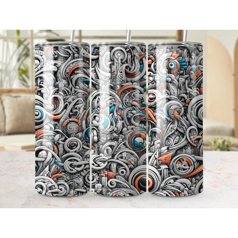 Choose Handmade Tumblers 591ml Vacuum Insulated Stainless Steel (18/8) Travel Tumbler with Straw